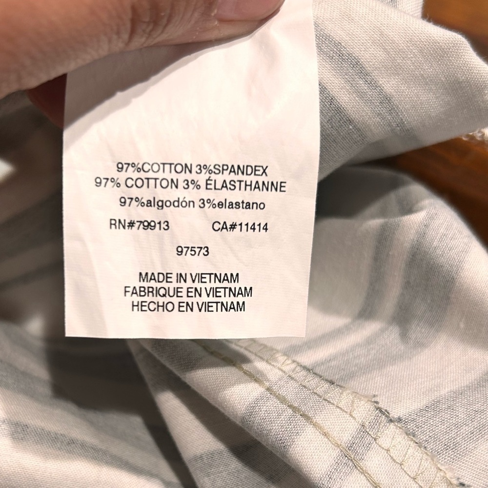 Motherhood Maternity Dress Pre-Pregnancy Size XL Stripes Belted Beige - Picture 5 of 6